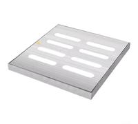 Stainless Steel Framed Floor Drain Grate for Garden Rainwater Drainage Manhole Points and Drainage Infrastructure (150x150mm)