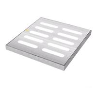 Stainless Steel Framed Floor Drain Grate for Garden Rainwater Drainage Manhole Points and Drainage Infrastructure (200x200mm)