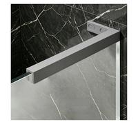 Stainless Steel Frameless Glass Panel Arm Bracket, Adjustable Glass Shower Door Holder Stabilizer Rod with Screw Fit 8mm 10mm Thick Doors(Gray,R-34cm (13 2/5"))