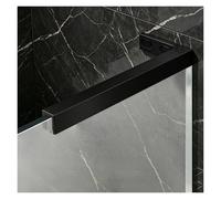 Stainless Steel Frameless Glass Panel Arm Bracket, Adjustable Glass Shower Door Holder Stabilizer Rod with Screw Fit 8mm 10mm Thick Doors(Black,R-34cm (13 2/5"))