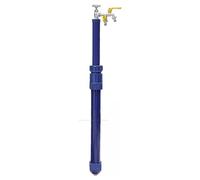 Stainless Steel Freestanding Garden Water Column, Antifreeze Double Outlet Outdoor Column Faucet Water Hydrant, Freestanding Outdoor Hydration Source (Blue 100cm/39in)