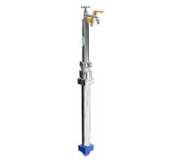 Stainless Steel Freestanding Garden Water Column, Antifreeze Double Outlet Outdoor Column Faucet Water Hydrant, Freestanding Outdoor Hydration Source (Silver 120cm/47in)