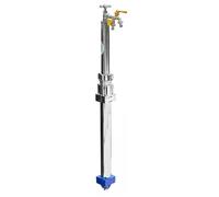 Stainless Steel Freestanding Garden Water Column, Antifreeze Double Outlet Outdoor Column Faucet Water Hydrant, Freestanding Outdoor Hydration Source (Silver 100cm/39in)