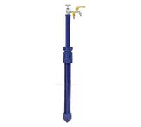 Stainless Steel Freestanding Garden Water Column, Antifreeze Double Outlet Outdoor Column Faucet Water Hydrant, Freestanding Outdoor Hydration Source (Blue 120cm/47in)