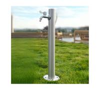 Stainless Steel Freestanding Outdoor Faucet - Vertical Garden Water Tap for Villas, Car Washes & Courtyards - Durable 60x6cm (23.6x2.4in) Column Design