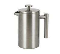 Stainless Steel French Press Coffee Maker Cafetiere 5 Replacement Filters | Insulated 1L
