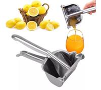 Stainless Steel Fresh Fruit Juice Extractor, Home Kitchen Manual Lemon Juicer Squeezer Ergonomic Grip for Orange Citrus Pomegranate Lime Grapefruit, Easy to Clean