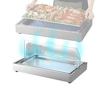 Stainless Steel Fresh-Keeping Display Stand, Display Stand, Western Restaurant, Japanese Food Shop, Raw Meat Sushi Salmon Seafood Buffet Restaurant Cold Ice Table