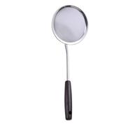 Stainless Steel Fried Food Colander Scoop with Wooden Handle | Smooth Burr-free Surface, Wear-resistant Construction, Reduces Mess When Lifting Wontons or French Random Color