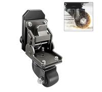 Stainless Steel Front Caster Wheel Kit Compatible with Rolling Tool Boxes - Heavy-Duty 200 lb Load Capacity, Fold-Away Mechanism for Workshop & Job Site Mobility