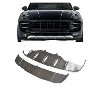 Stainless Steel Front Rear Bumper Diffuser Compatible for Porsche Macan Macans Turbo 2014-2018 Protector Guard Skid Plate Cover(Front rear)