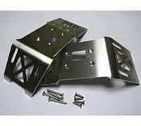 Stainless Steel Front + Rear Skid Plate Chassis Armor -2PCS For H-P-I 1/8 SAVAGE FLUX HP XL 4.6 5.9