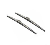 Stainless Steel Front Windshield Wiper Blades 12 Inch Pair with Polished Finish for Direct Fit Replacement on Most Cars and SUVs