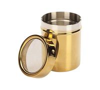 Stainless Steel Frosting Salt Shaker Chocolate Shaker Sugar Shaker Flour Shaker Coffee Powder Spreader Cocoa Powder Can for Kitchen Bread Barbecue,Gold