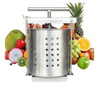 Stainless Steel Fruit and Wine Press 2.5L Vegetable Press | Manual Cider Press For Amateur Cooks Parents Chefs Beekeepers Festive Meals Meal Preparation Kitchen