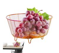 Stainless Steel Fruit Basket - 22 x 12 cm, Scandinavian Kitchen Storage, Multi-Purpose Fruit Bowl, Easy to Clean | Stylish Home Decoration, Practical Kitchen for and