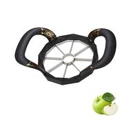 Stainless Steel Fruit Cutter, 12-Blade, Anti-Slip Handle, Heavy Duty Watermelon Pineapple Slicer for Kitchen (12 Blade-E)
