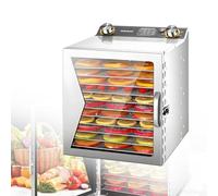 Stainless Steel Fruit Dryer, Fruit Dryer Machine, Commercial Electric Food Dryer, Overheat Protection, Timing 0-12h, 30-90℃ Adjustable Temperature, For Drying Fish Vegetables Meat Jerky Herb 12层