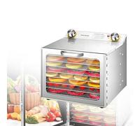 Stainless Steel Fruit Dryer, Fruit Dryer Machine, Commercial Electric Food Dryer, Overheat Protection, Timing 0-12h, 30-90℃ Adjustable Temperature, For Drying Fish Vegetables Meat Jerky Herb 8层