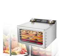 Stainless Steel Fruit Dryer, Fruit Dryer Machine, Commercial Electric Food Dryer, Overheat Protection, Timing 0-12h, 30-90℃ Adjustable Temperature, For Drying Fish Vegetables Meat Jerky Herb 6层