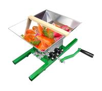 Stainless Steel Fruit Mill, 7 Litre Oversized Funnel for Juicer and Pulp Press, Manual Wine and Crusher Mill, for Grapes, Berries, Pears, Peaches, Plums, Citrus Fruits, Juice, Apple Cider