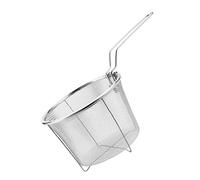 Stainless Steel Frying Basket Mesh French Chef Fries Chip Basket Foldable Strainer Net Food Colander Kitchen Cooking Frying for Pot with Handle Round for Open