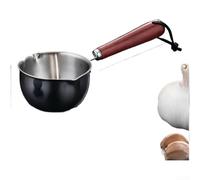 Stainless Steel Frying Pan for Eggs and Steaks Featuring Non, Multi Layer Base for Even Heat, and Spout for Drip Oil Pouring in Small Size (C)