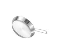 Stainless Steel Frying Pans with Folding Handle for Kitchen Travel Friendly Frypan Practical Cookware Cooking Supplies