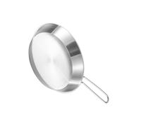 Stainless Steel Frying Pans with Folding Handle for Kitchen Travel Friendly Frypan Practical Cookware Cooking Supplies