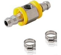 Stainless Steel Fuel Pressure Sensor with T Barb Adapter Fitting for 3/8 and 1/2 Fuel Lines Suitable for Various Vehicle Models to Optimize Engine Performance (B)