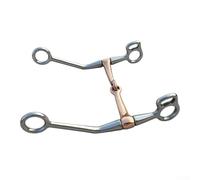 Stainless Steel Full Cheek Snaffle Bit with Copper Mouth for Horses, 14mm Gentle Training English Riding Tack, For Equestrian Bridle Bit for Sensitive Mouths