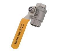Stainless Steel Full Port Ball Valve 1/2 Inch Npt Female Shutoff | Manual Flow Control, Locking Handle Security, Home and Industrial Use, Silver Finish, Precise Fluid Management