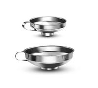 Stainless Steel Funnel Kitchen Oil Liquid Metal Wide Mouth For Canning Tools Accessories(L -14.8CM)