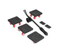 Stainless Steel Fur Moving Tool with Universal Wheels and Non-Slip Rubber Handle for Easy Heavy Object Lifting, Ideal for Home and Office Use