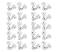 Stainless Steel Furniture Connector Clips 20pcs | Hidden Mounting Hardware, Silver Finish, Indoor Wall Use, for Picture Frames and Wooden Photo Frames