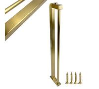 Stainless Steel Furniture Legs - Heavy Duty Gold Office Table Leg for DIY Computer Desk or Dining Table, Includes Screws, 70CM Height, Ideal for Modern Interiors