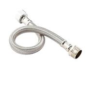 Stainless Steel G1/2 Internal and External Threaded Braided Flexible Hose Shower 20-200CM Extension Hand Sprayer Pipe for Shower Hose Replacement(100cm)