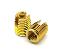 Stainless steel/galvanized groove self tapping threaded inserts 2-10 pieces M2 M2.5 M3 M4 M5 M6 M8 M16(Galvanized,M6xM9x12mm x10pcs)