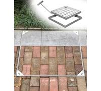 Stainless Steel Garage Floor Drain Cover 30x30cm FlushFit Manhole Lid for Basement Sewage Basin Durable Concrete Downspout Solution HeavyDuty 11.8x11.8x3inch Design