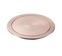 Stainless Steel Garbage Lid - Round Recessed Flip Top Trash Bin for Kitchen Counter or Office Desk - Durable and Stylish Trash Can Lid