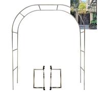 Stainless Steel Garden Arch - 240cm High 2x2.4m Wide Arbor for Climbing Plants Elegant Wedding Ceremony Arch - Perfect for Outdoor Decor and Events