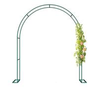 Stainless Steel Garden Arch for Climbing Plants Freestanding Metal Arbor Black Outdoor Trellis for Vines and Floral Arrangements (Green H2.3m x W2m)