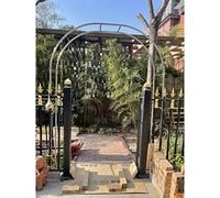 Stainless Steel Garden Arch for Roses Adjustable Width 120 350 cm Easy Assembly Elegant Outdoor Trellis (Size: 200 * 240 cm 78 * 94 in)