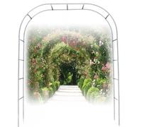 Stainless Steel Garden Arch Trellis - Rust-Resistant, UV-Protection, Elegant Outdoor Entrance Decor - Adjustable Width 120cm to 300cm for Climbing Plants