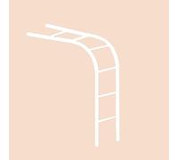 Stainless Steel Garden Arch Wall-Mounted Rose Durable Climbing Plant Support Outdoor Patio Arbor Half-Side Design for Flowers & Vines (25mm Tube)