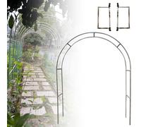 Stainless Steel Garden Arch with Base - Romantic Trellis for Climbing Plants - Outdoor & Indoor Use - Perfect for Weddings & Celebrations (Size: 1.2m x 2.3m / 3.9ft x 7.5ft)