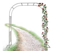 Stainless Steel Garden Archway Weather Resistant & Rustproof Decorative Arbor for Paths Entrances Lawn & Weddings 320x240cm (10.4x7.8ft) Outdoor Structure