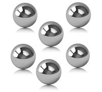 Stainless Steel Garden Ball, Pack of 6, 20 mm Mirror Polished Hollow Ball, Reflective Gazing Ball, Floating Pond Balls, Seamless Decorative Ball, Mirror Ball for Home Garden Ornament Decorations