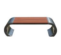 Stainless Steel Garden Bench Armless Outdoor Seating for Parks & Lawns WeatherResistant Silver Metal Bench 120cm (47.2in) Durable & Stylish Public Space Furniture