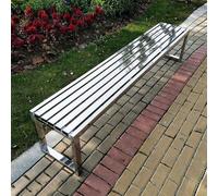 Stainless Steel Garden Bench, Heavy-Duty Metal Patio Seating, 500kg Capacity, Perfect for Outdoor Lawn, Balcony, Porch, Dining, Park, 39in (100cm)